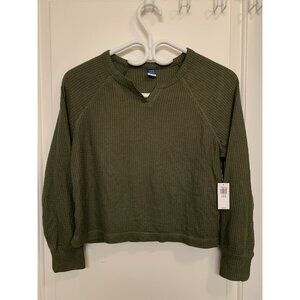 Old Navy‎ Green Waffle Long Sleeve Kids Large